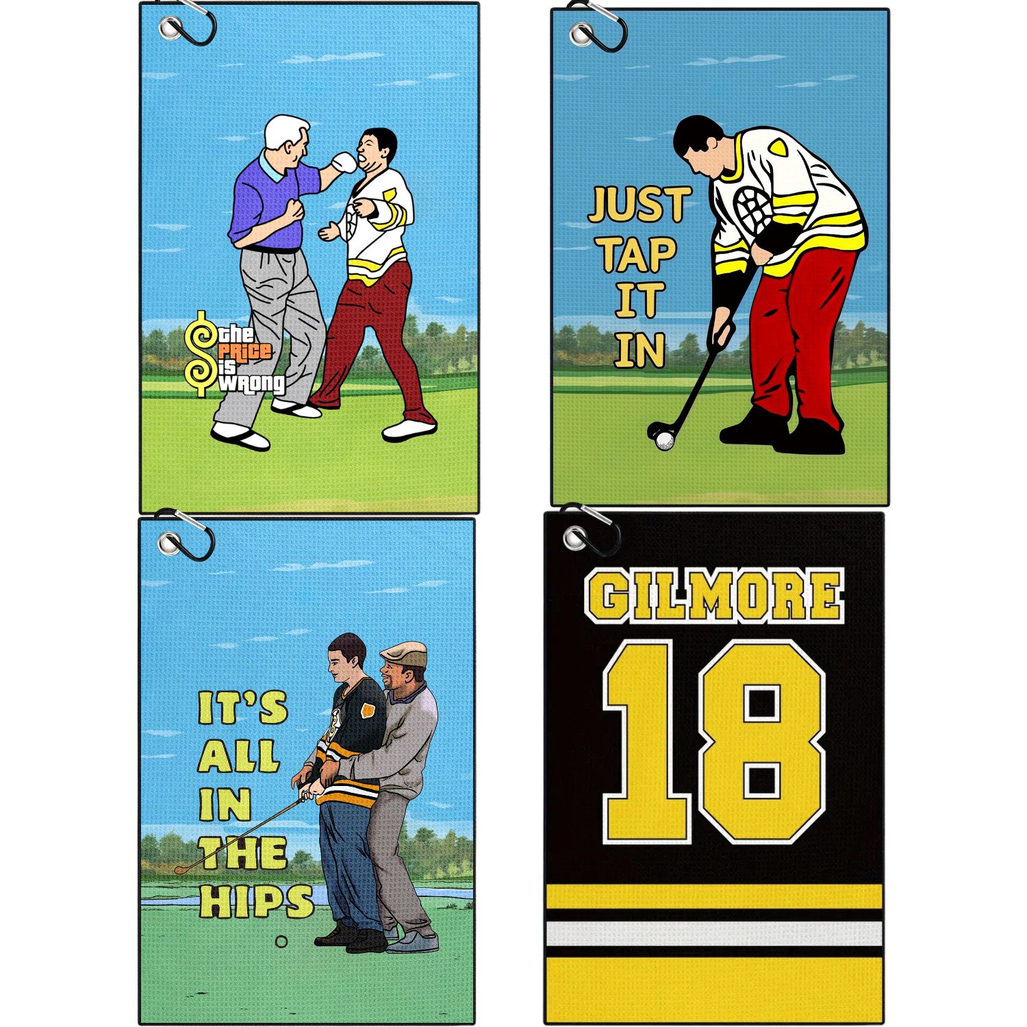 Golf Towel Waffle - Happy Gilmore Design Microfiber Premium Golf